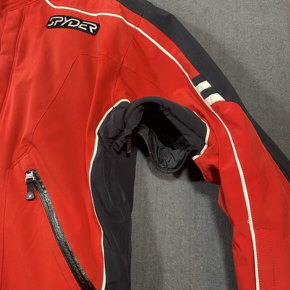Spyder Mens Red Ski Jacket Dermizax-EV Zip Pockets & Spiderweb Lining Size L/52 - Picture 10 of 16